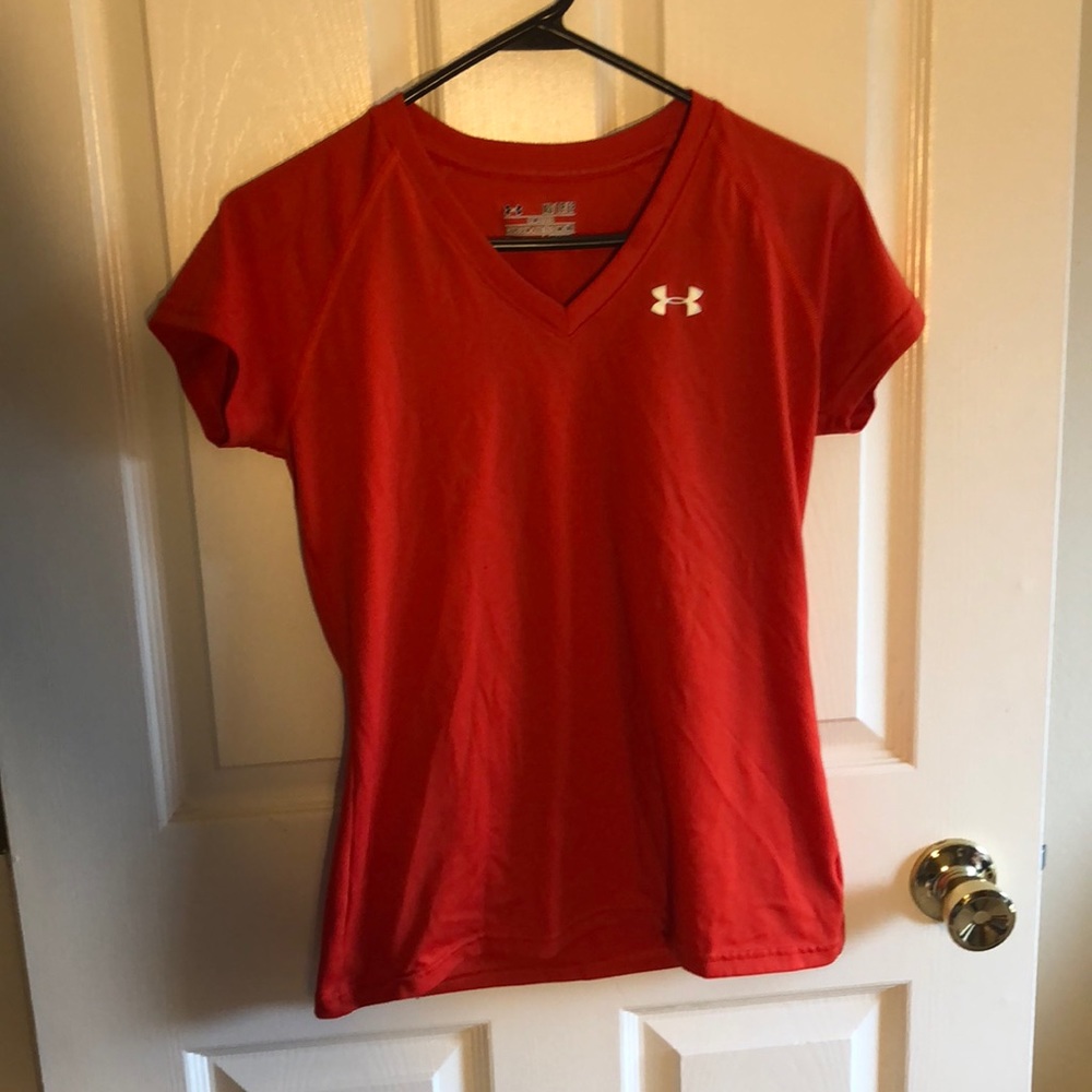 Under armor red workout T-shirt